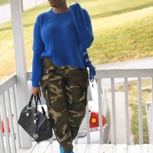 💥 OLIVE CAMOUFLAGE JOGGER PANTS - Picture 2 of 7